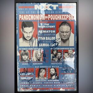WWE NXT Authentic Autograph Event Poster - Finn Balor, Samoa Joe and more!